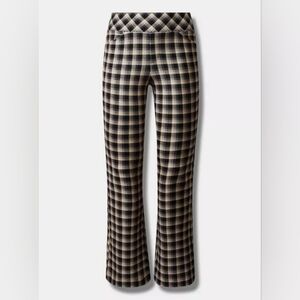 Torrid Plaid Ponte Pixie Flare Pants 24T